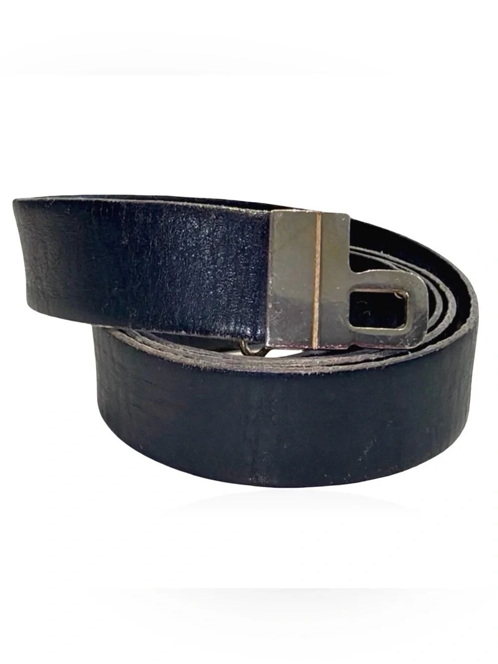 Bijan Men’s Black Leather Belt | Italian Luxury | 44”x1” | Made in Italy